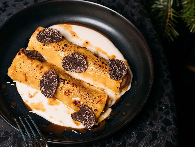 Canelons de pollastre rostit